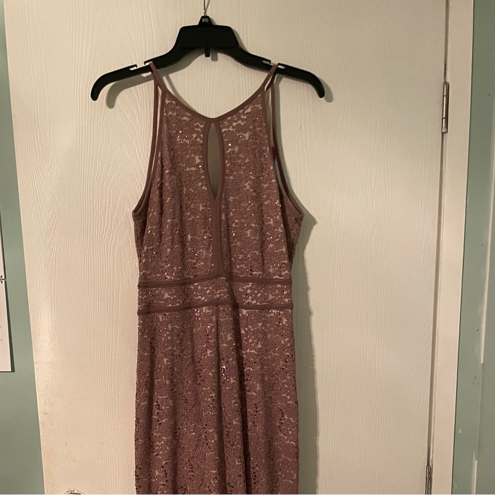 Tan/brown sequins prom dressy Size 9/10